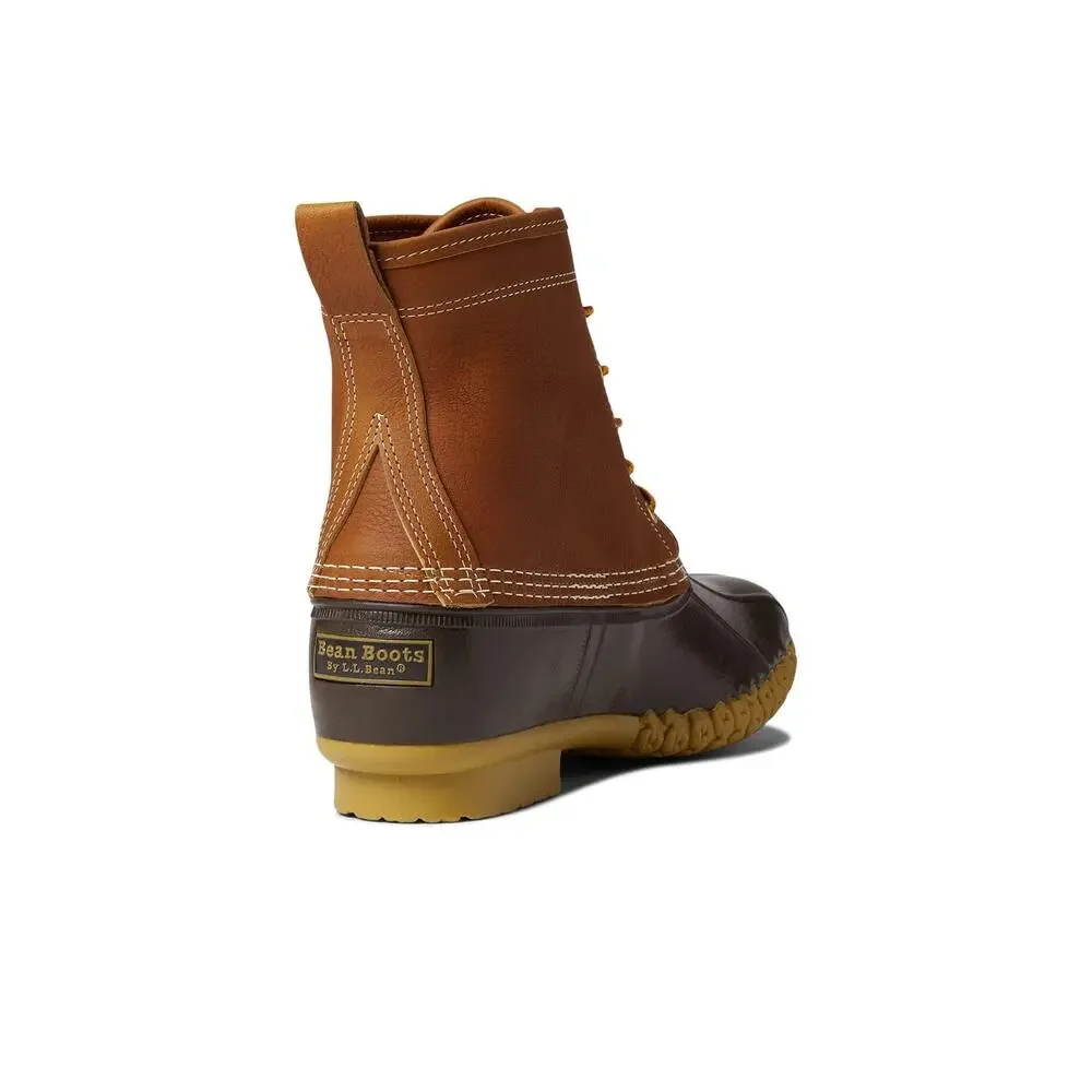 BEAN BOOT 8' LEATHER PRIMALOFT FLANNEL LINED MEN'S